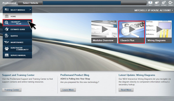 1Search Plus Module in ProDemand