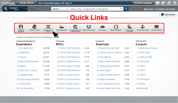 Quick Links in 1Search Plus