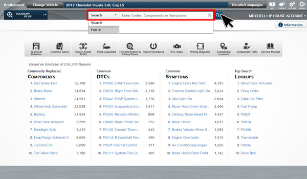 1SearchPlus Search Engine in ProDemand