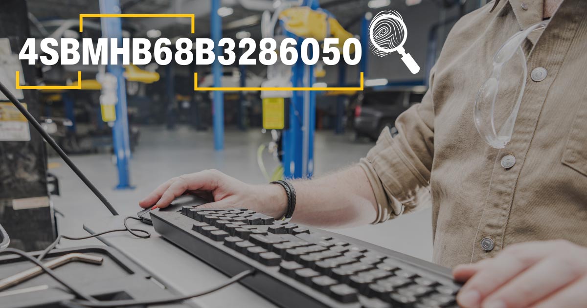 Vehicle identification numbers, VIN